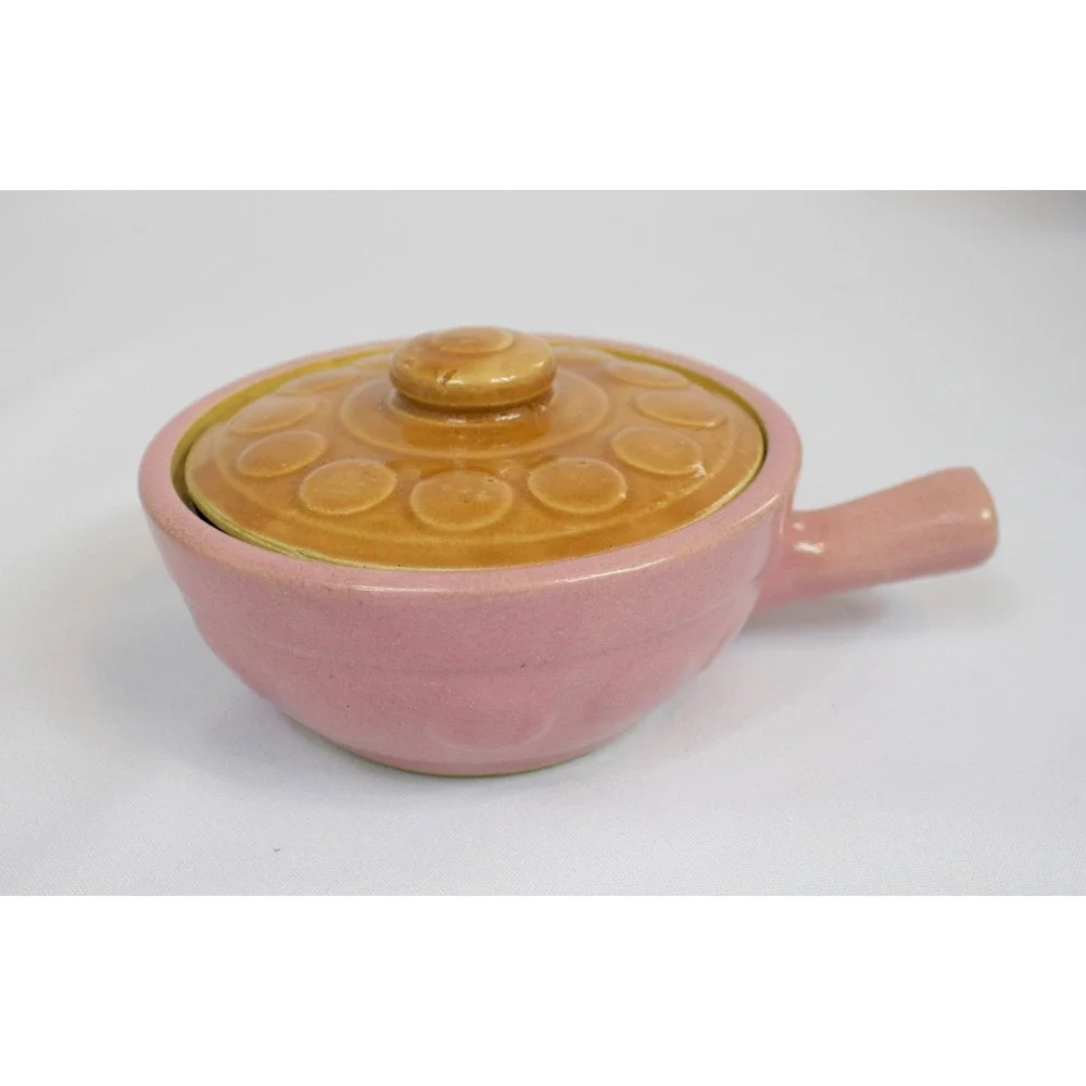 Vintage Watt Stoneware Soup Bowl‎ with Lid & Handle Set of 2 Made in USA